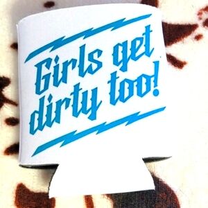 Girls Get Dirty Too Western 12OZ Beverage Koozie Neoprene Drink Can Cooler